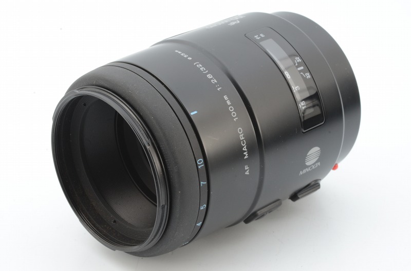 Excellent++ MINOLTA AF MACRO 100mm F/2.8 W/Hood&Case From Japan